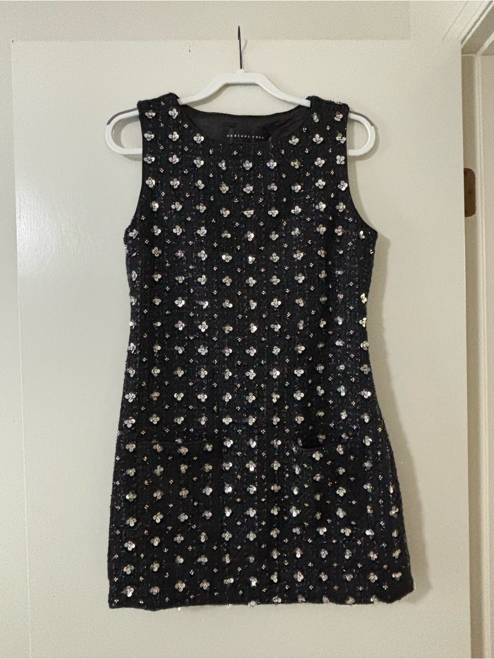 Endless Rose Black Sequin Mini Dress